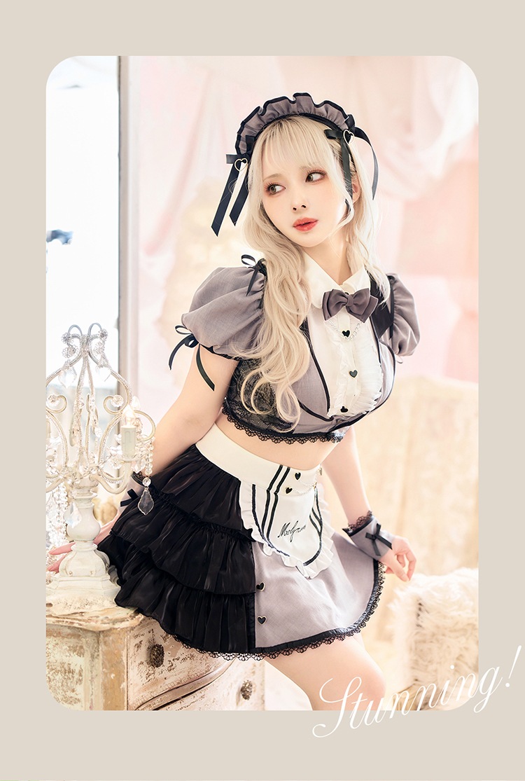 【予約-2月上旬頃より順次発送予定】ノーブルグレージュハンサムメイド《ハロウィンコスプレ8点セット》【Malymoon/マリームーン】【CS25108】