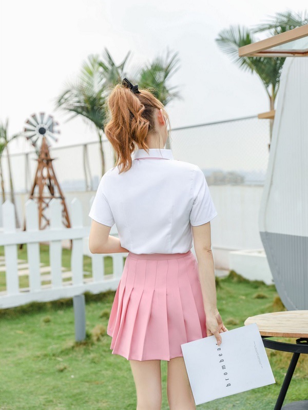 【odr】JK制服/半袖女子高生(ピンク)《ハロウィンコスプレ3点セット》【Malymoon/マリームーン】【odr6765】