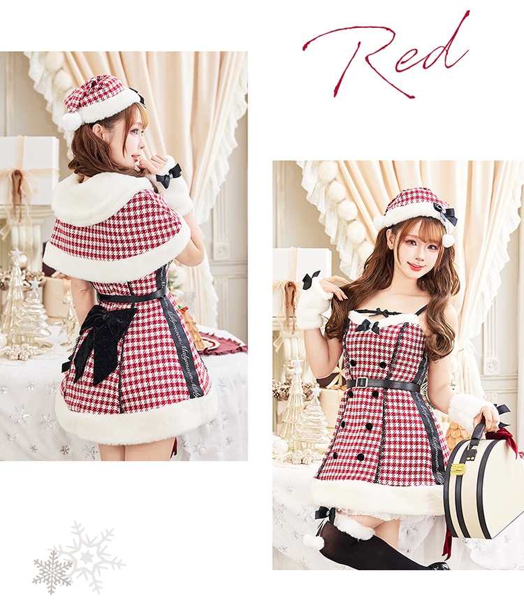 【即日発送】ココ・ピエドプールケープサンタ《クリスマスコスプレ9点セット》【Malymoon/マリームーン】【CS25071-2】