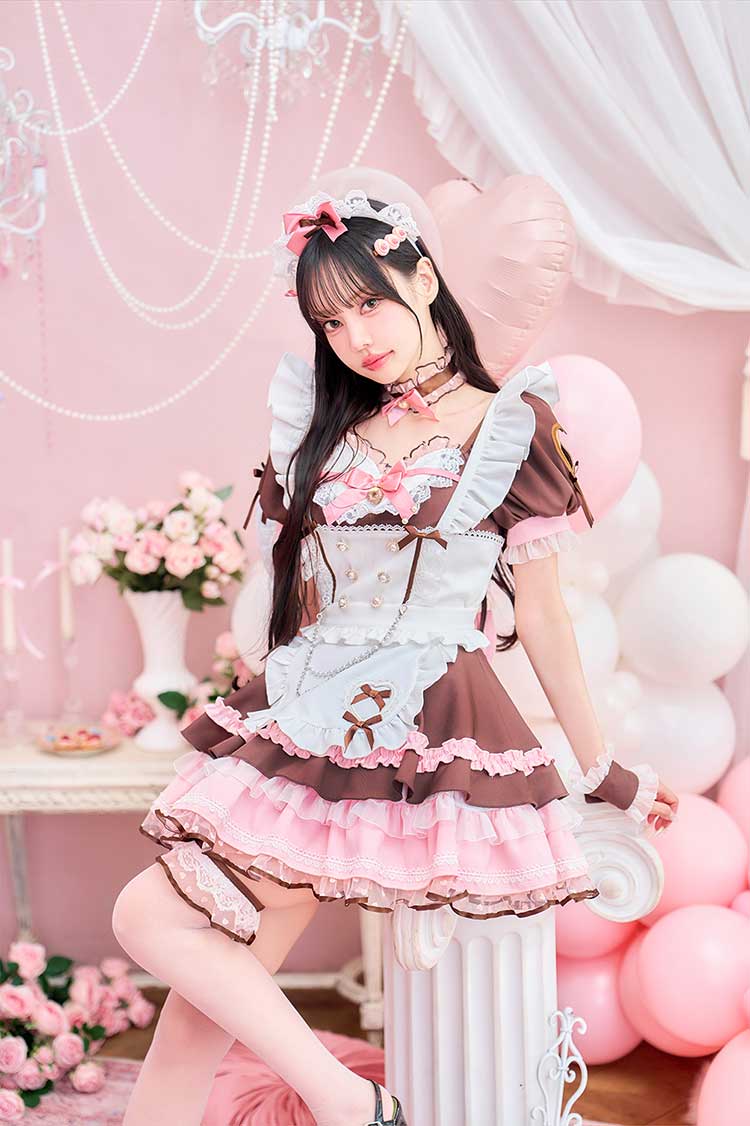 【予約-5月下旬頃より順次発送予定】【中村里砂着用】メルティホイップキャンディメイド《バレンタインコスプレ10点セット》【Malymoon/マリームーン】【CS25152】