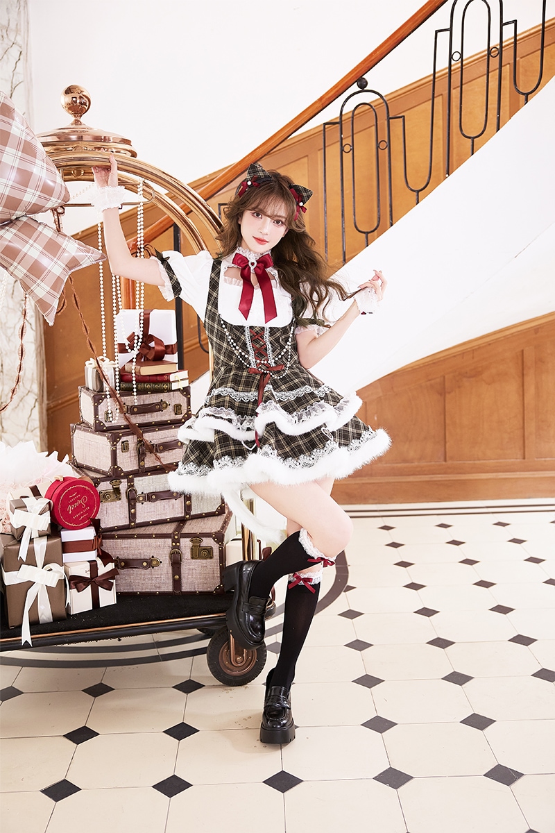 【即日発送】ミューカラードーリーチョコキャットコスチューム《オリジナルコスプレ11点セット》【Malymoon/マリームーン】【CS26022】
