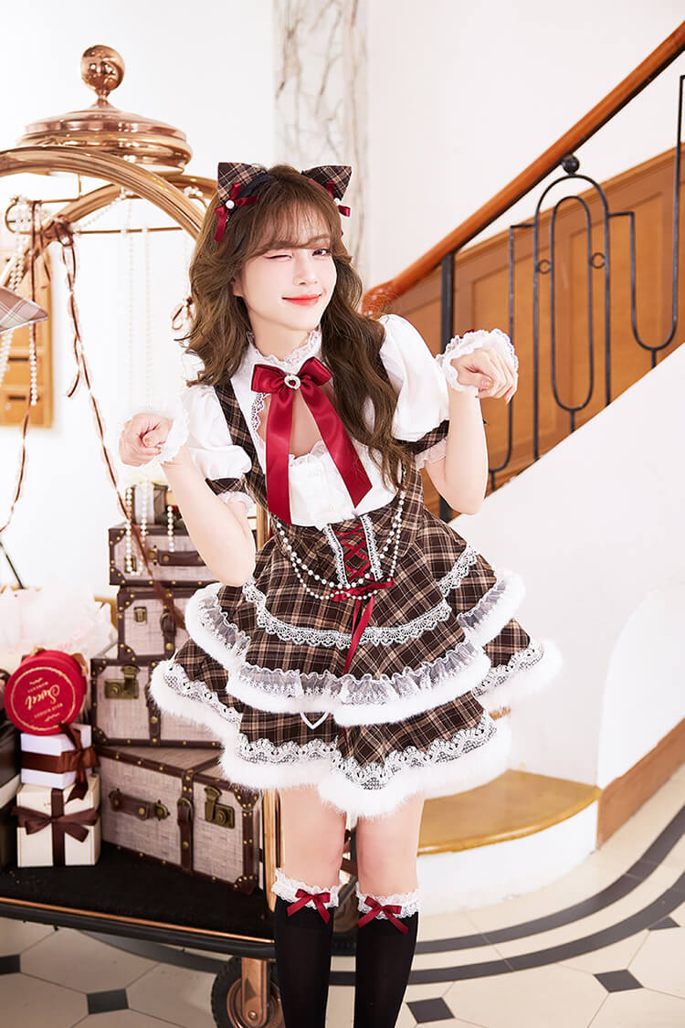 【予約-5月中旬頃より順次発送予定】ミューカラードーリーチョコキャットコスチューム《オリジナルコスプレ11点セット》【Malymoon/マリームーン】【CS26022】