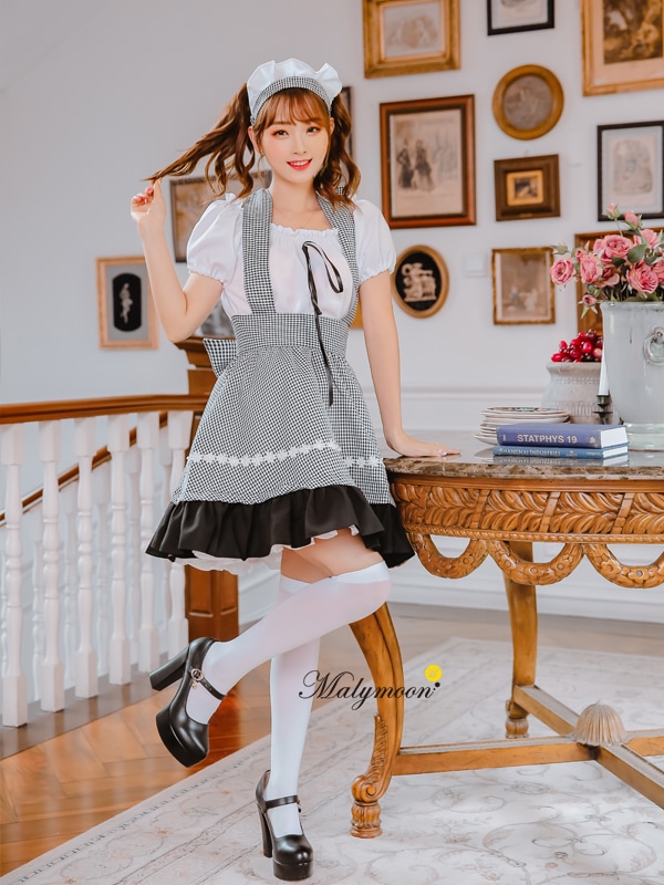 【レビュー投稿で白ニーハイプレゼント】【odr】完全受注オーダー高級メイド服《かわいいコスプレ3点セット》【odr8119】