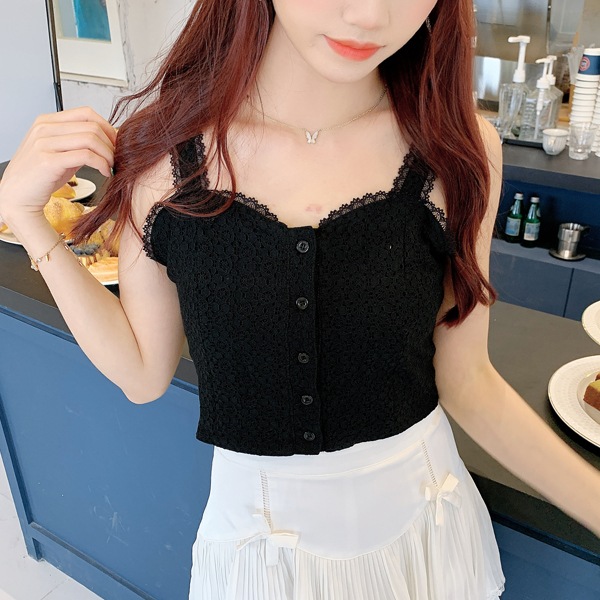 【ネコポス送料220円】【即日発送】フラワーレースブラトップ2カラー《おしゃれインナー》【Malymoon/マリームーン】【n057】