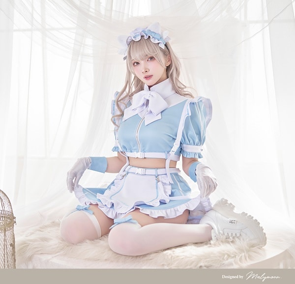 【即日発送】..天使界隈..エアリーキャットセパレートメイド《ハロウィンコスプレ10点セット》【Malymoon/マリームーン】【9918】