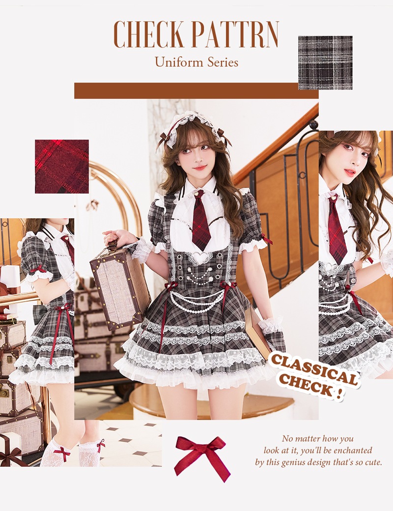 一部予約】クリムゾンタイチェックコスチューム《オリジナルコスプレ8