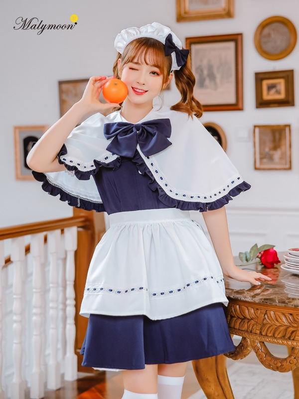 【取り寄せ】【レビュー投稿で白ニーハイプレゼント】完全受注オーダー高級メイド服《かわいいコスプレ5点セット》【odr8120m】