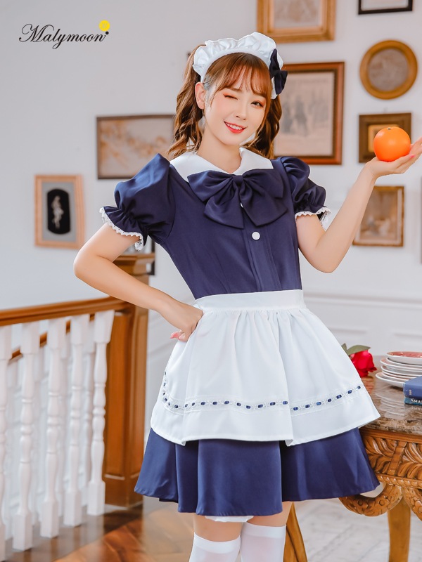 【取り寄せ】【レビュー投稿で白ニーハイプレゼント】完全受注オーダー高級メイド服《かわいいコスプレ5点セット》【odr8120m】