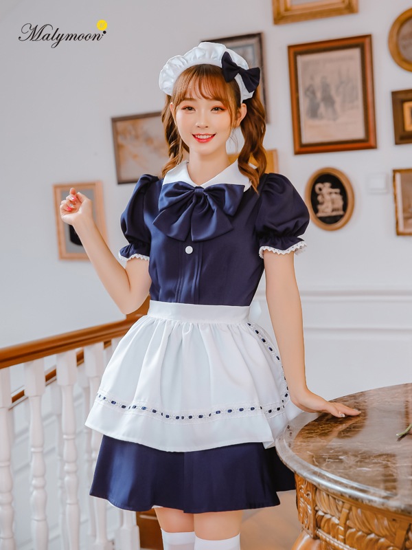 【取り寄せ】【レビュー投稿で白ニーハイプレゼント】完全受注オーダー高級メイド服《かわいいコスプレ5点セット》【odr8120m】