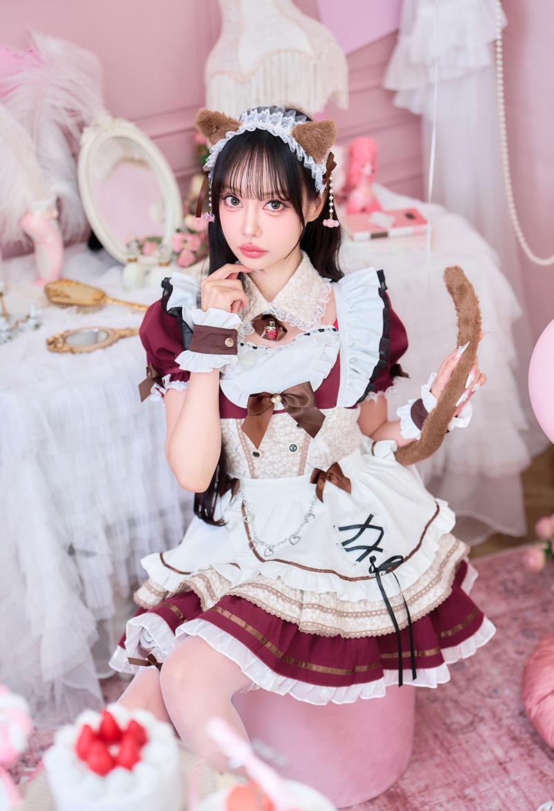 【即日発送】【中村里砂着用】クリームショコララテミャオメイド《バレンタインコスプレ11点セット》【Malymoon/マリームーン】【CS25155】