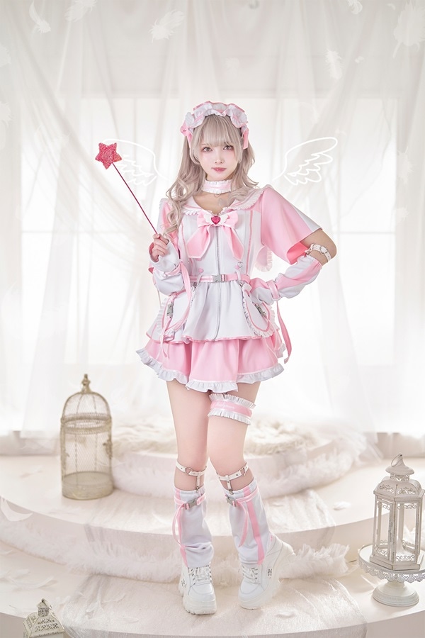 【即日発送】..天使界隈..魔法少女ドリーミーセーラー《ハロウィンコスプレ11点セット》【Malymoon/マリームーン】【9917】