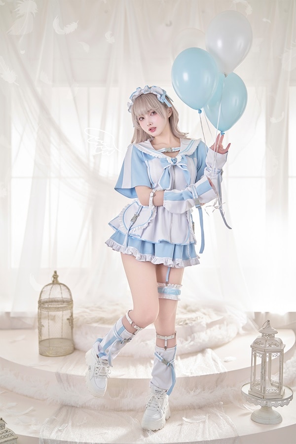 【即日発送】..天使界隈..魔法少女ドリーミーセーラー《ハロウィンコスプレ11点セット》【Malymoon/マリームーン】【9917】