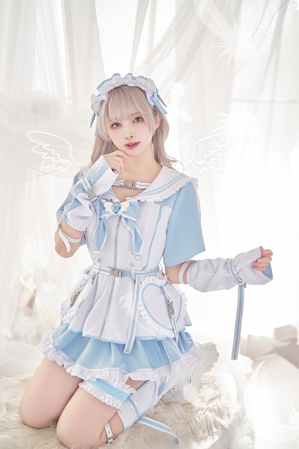【即日発送】..天使界隈..魔法少女ドリーミーセーラー《ハロウィンコスプレ11点セット》【Malymoon/マリームーン】【9917】