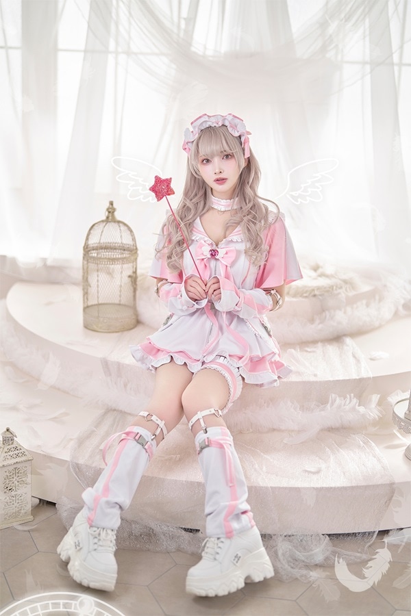【即日発送】..天使界隈..魔法少女ドリーミーセーラー《ハロウィンコスプレ11点セット》【Malymoon/マリームーン】【9917】