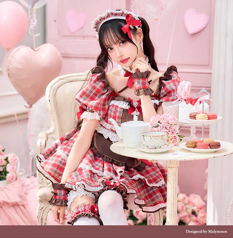 マリームーン　チェックメイドレッド マリームーン チェックメイドレッド