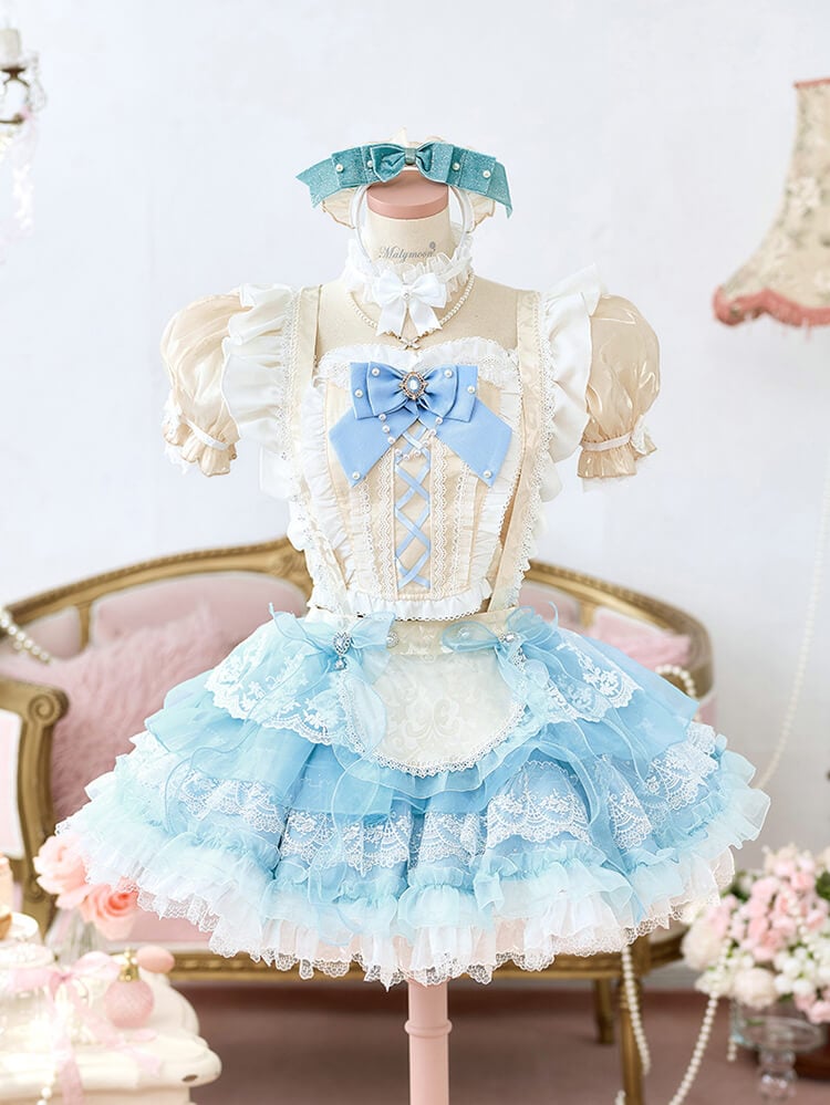 【即日発送】【iLiFE!真守みゅう着用】ピュアリィトーンリュバンメイド《ハロウィンコスプレ14点セット》【Malymoon/マリームーン】【CS26062-3】