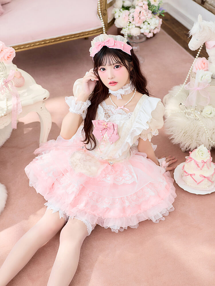 【即日発送】【iLiFE!真守みゅう着用】ピュアリィトーンリュバンメイド《ハロウィンコスプレ14点セット》【Malymoon/マリームーン】【CS26062-3】