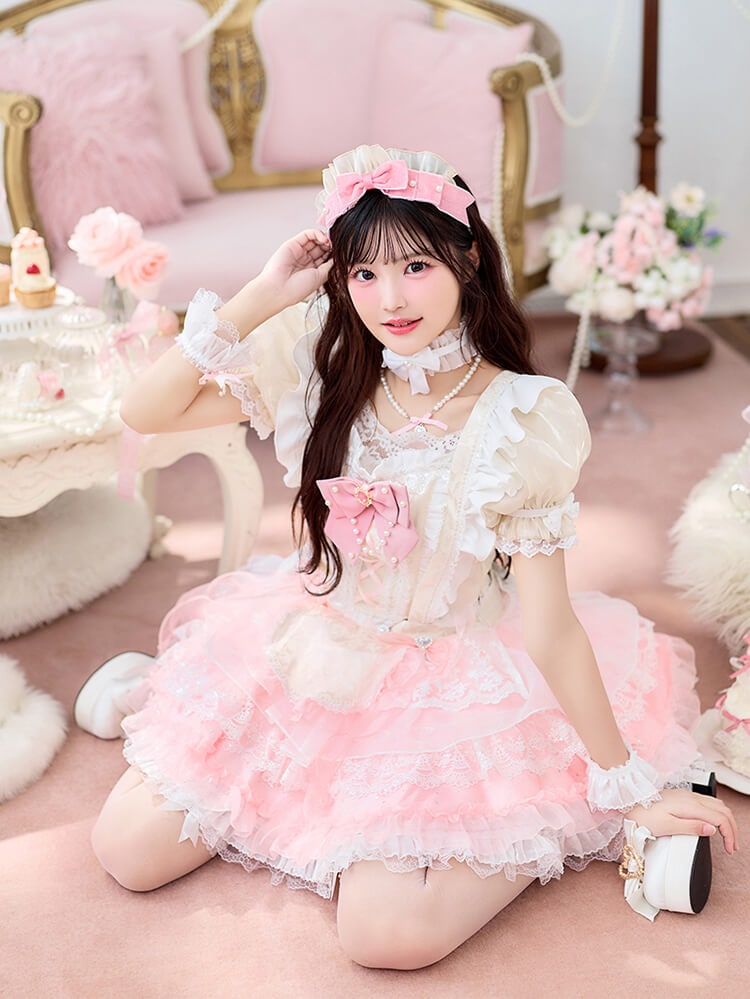 【即日発送】【iLiFE!真守みゅう着用】ピュアリィトーンリュバンメイド《ハロウィンコスプレ14点セット》【Malymoon/マリームーン】【CS26062-3】