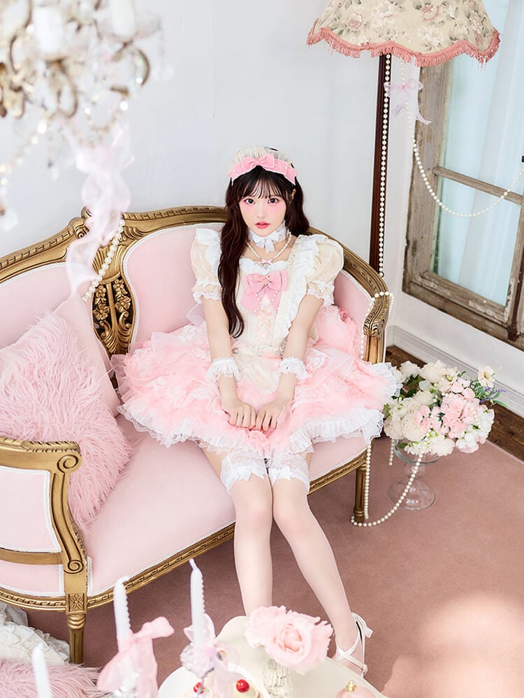 【即日発送】【iLiFE!真守みゅう着用】ピュアリィトーンリュバンメイド《ハロウィンコスプレ14点セット》【Malymoon/マリームーン】【CS26062-3】