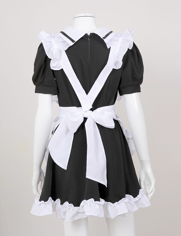 【取り寄せ】【レビュー投稿で白ニーハイプレゼント】完全受注オーダー高級メイド服《かわいいコスプレ4点セット》【odr8122】