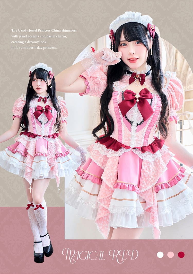 【Malymoon】魔法少女コスプレ/ピンク【正規品】 即日発送】【Mumei着用】-魔法少女-ダマスクローズマジカル