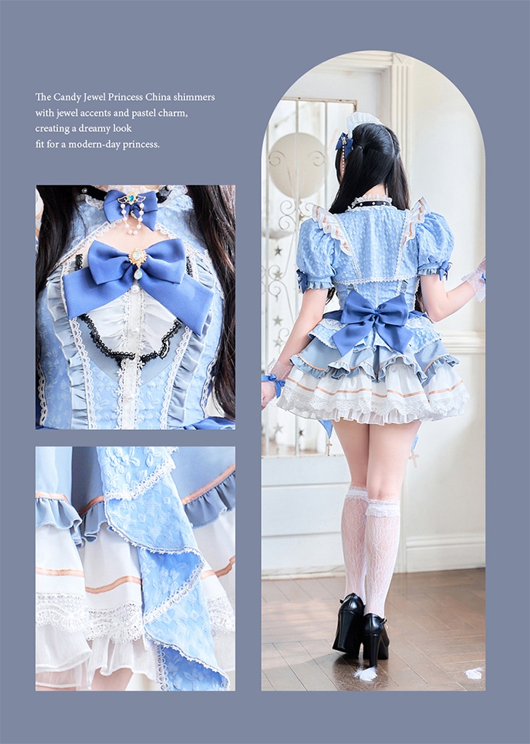 【一部予約】【Mumei着用】-魔法少女-ダマスクローズマジカルプリンセス《ハロウィンコスプレ7点セット》【Malymoon/マリームーン】【CS25102】