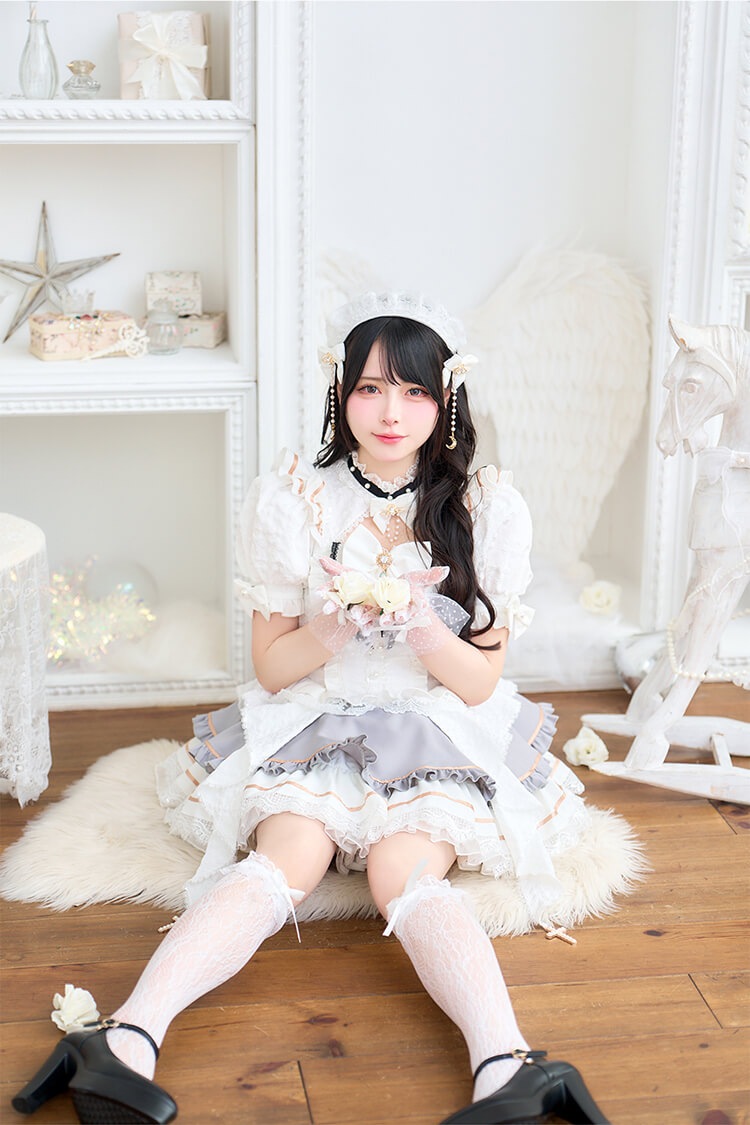 【一部予約】【Mumei着用】-魔法少女-ダマスクローズマジカルプリンセス《ハロウィンコスプレ7点セット》【Malymoon/マリームーン】【CS25102】