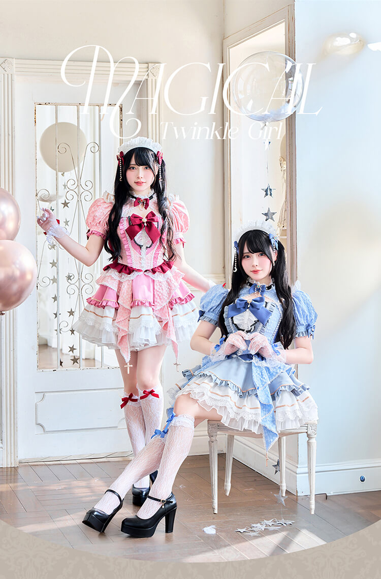 【一部予約】【Mumei着用】-魔法少女-ダマスクローズマジカルプリンセス《ハロウィンコスプレ7点セット》【Malymoon/マリームーン】【CS25102】