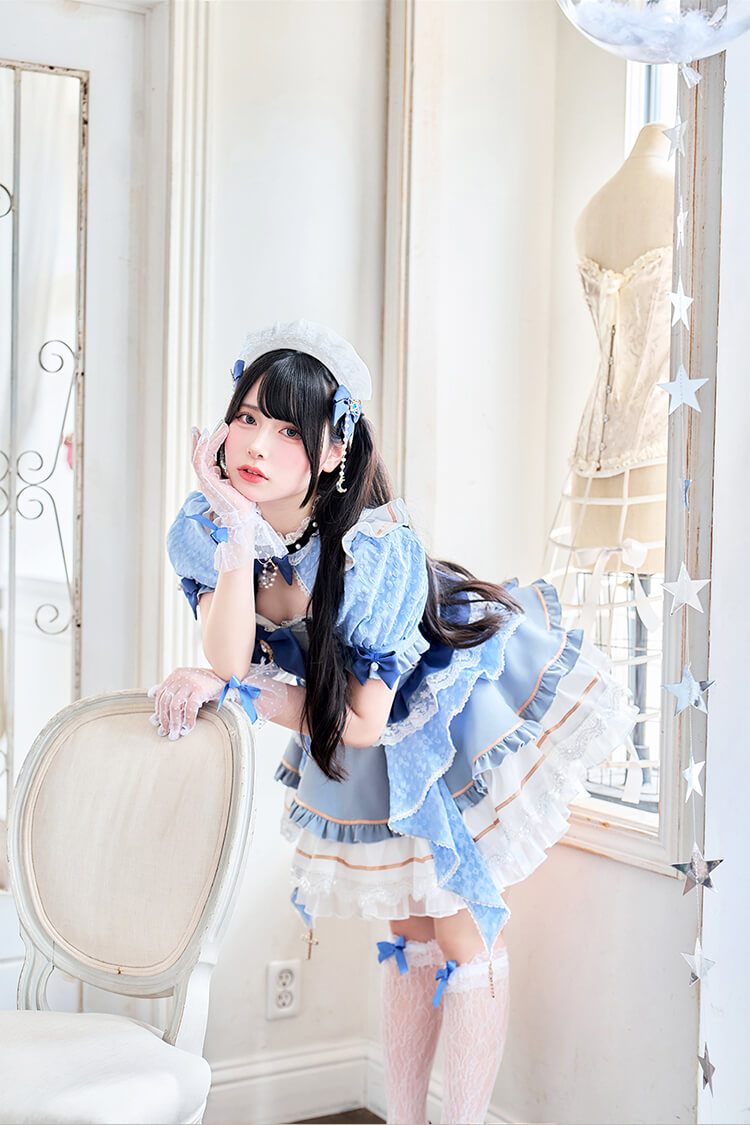 【一部予約】【Mumei着用】-魔法少女-ダマスクローズマジカルプリンセス《ハロウィンコスプレ7点セット》【Malymoon/マリームーン】【CS25102】