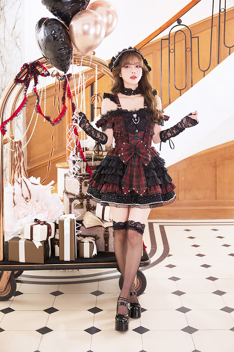 【予約-5月中旬頃より順次発送予定】スタッズオンゴシックドールコスチューム《オリジナルコスプレ7点セット》【Malymoon/マリームーン】【CS26026】