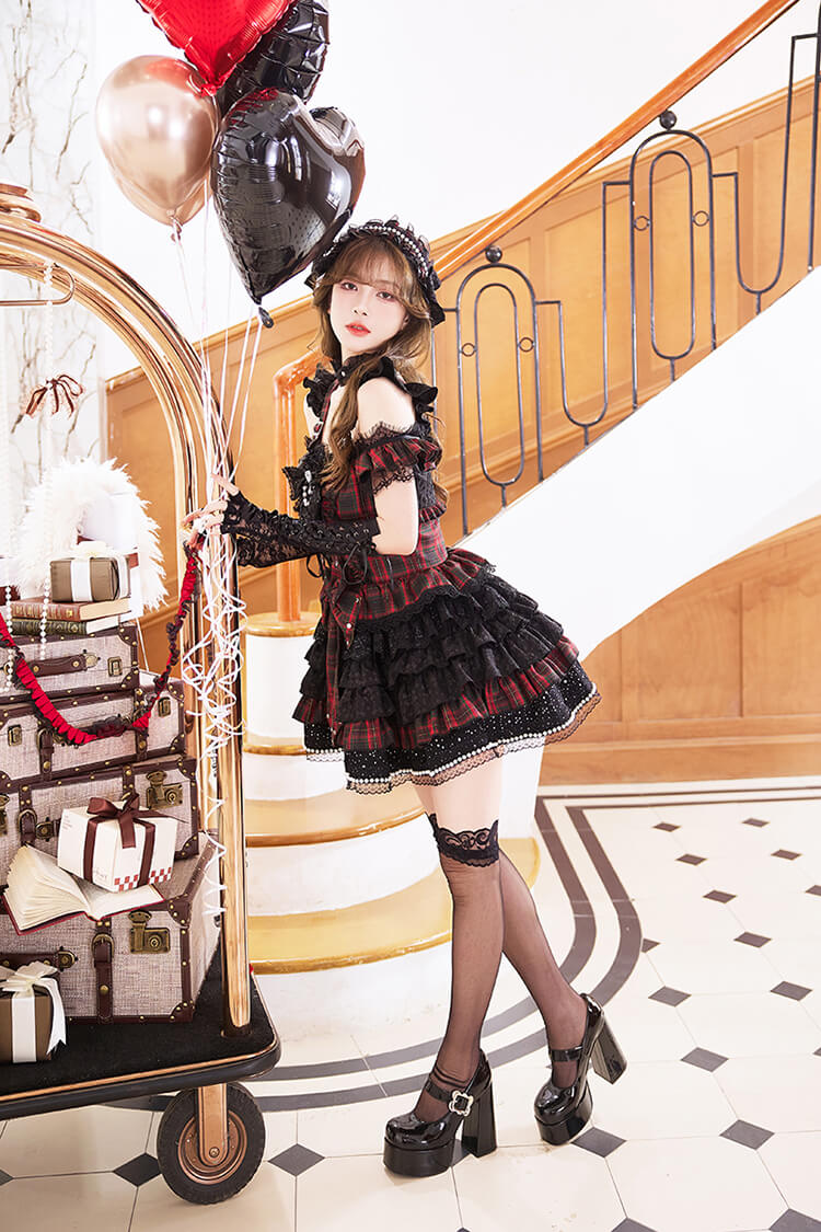 【予約-5月中旬頃より順次発送予定】スタッズオンゴシックドールコスチューム《オリジナルコスプレ7点セット》【Malymoon/マリームーン】【CS26026】