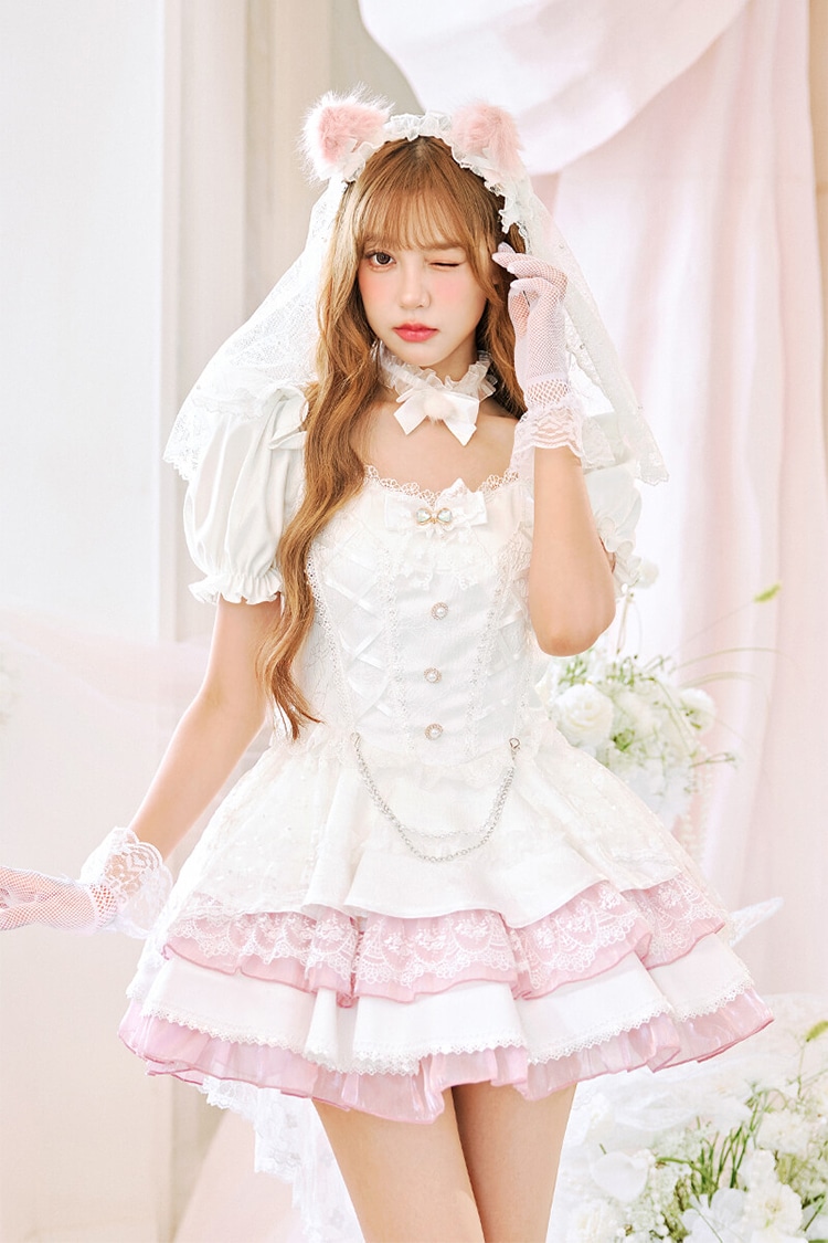 即日発送】ホワイトヴェールキャットブライド《オリジナルコスプレ11点