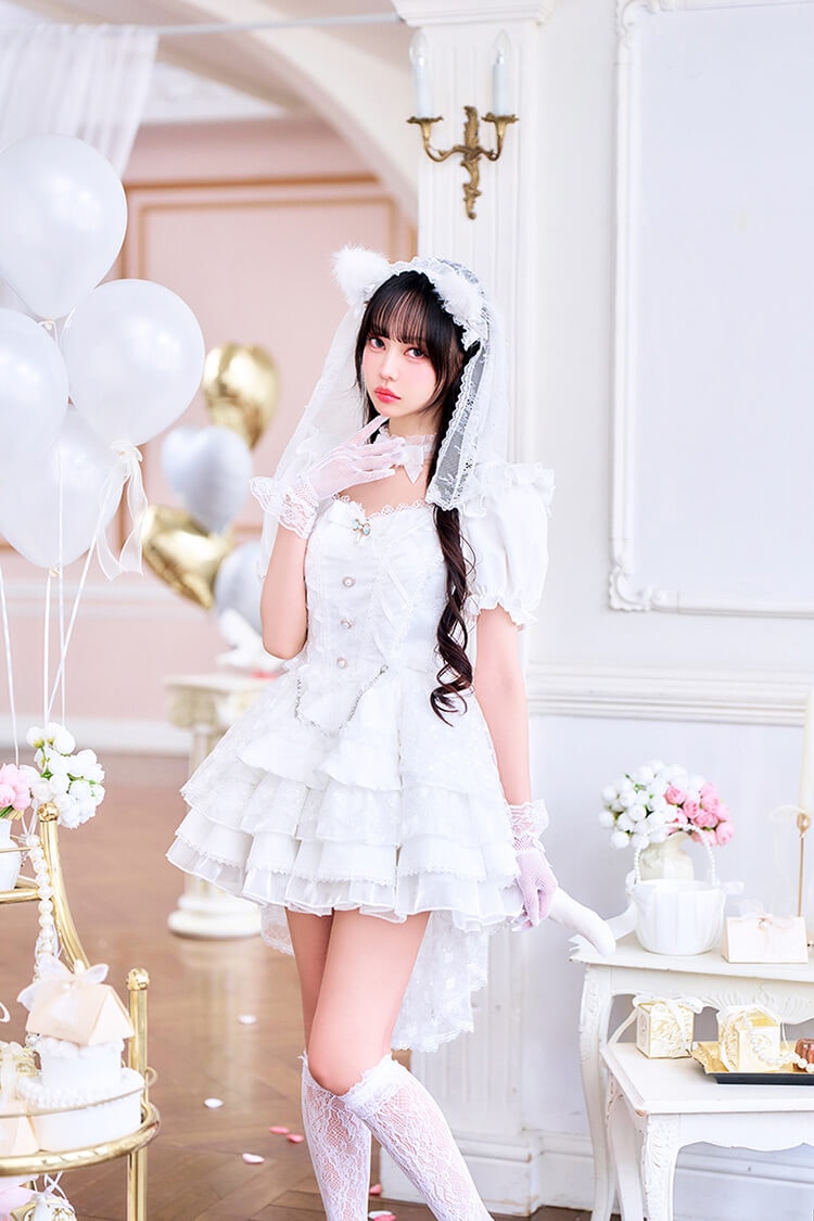 予約】【中村里砂着用】ホワイトヴェールキャットブライド《オリジナル