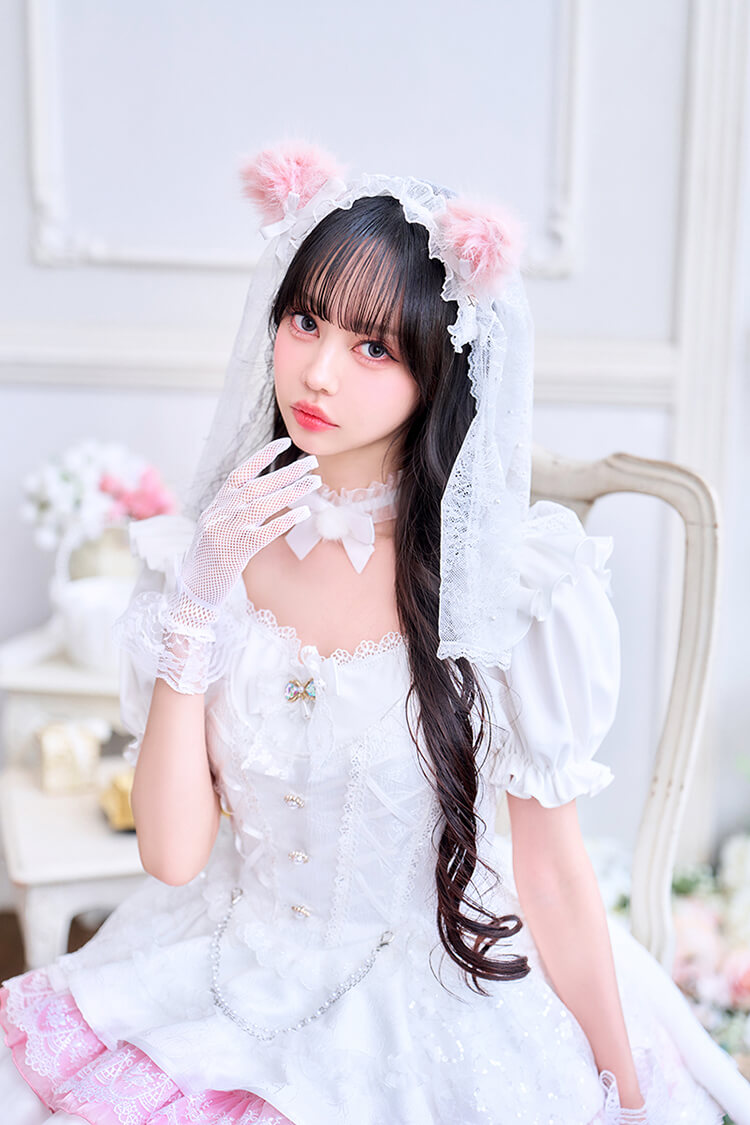 【予約】【中村里砂着用】ホワイトヴェールキャットブライド《オリジナルコスプレ11点セット》【Malymoon/マリームーン】【CS26039】
