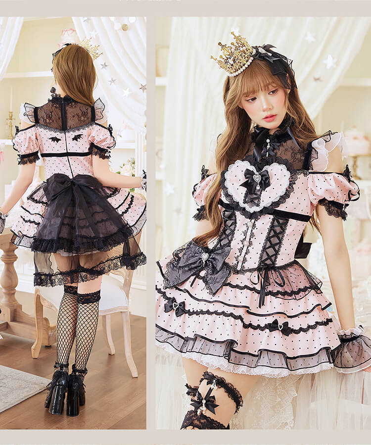 【予約】【沖縄コレクション着用】ローゼンドットプリンセスドレス《ハロウィンコスプレ12-13点セット》【Malymoon/マリームーン】【CS26087】【CS26104】