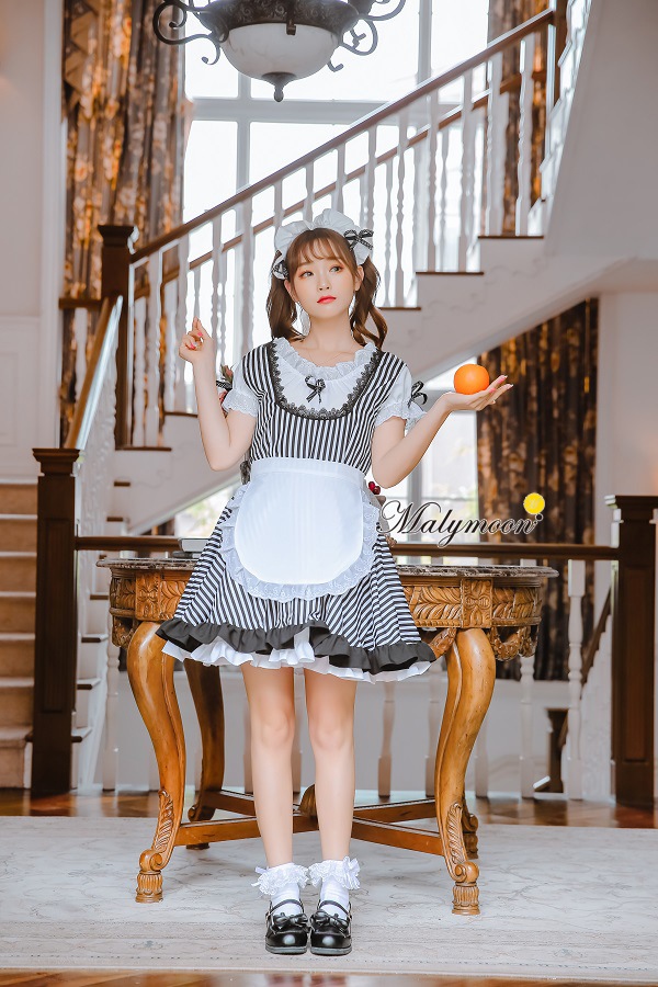 【取り寄せ】【レビュー投稿で白ニーハイプレゼント】完全受注オーダー高級メイド服《かわいいコスプレ4点セット》【odr8124m】