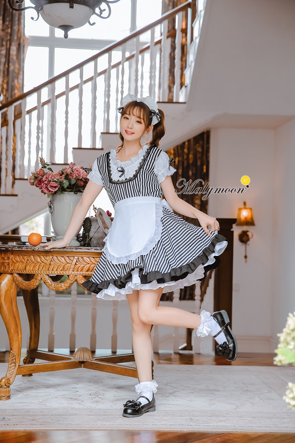 【レビュー投稿で白ニーハイプレゼント】【odr】完全受注オーダー高級メイド服《かわいいコスプレ4点セット》【odr8124m】