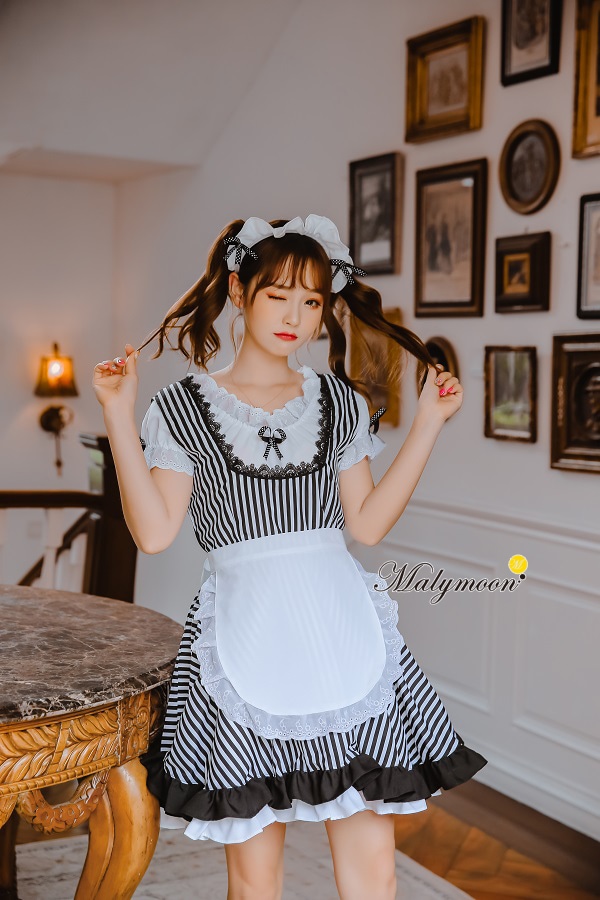 【取り寄せ】【レビュー投稿で白ニーハイプレゼント】完全受注オーダー高級メイド服《かわいいコスプレ4点セット》【odr8124m】