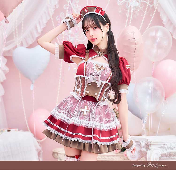 バレンタイン ナースコスチューム マリームーン 予約-1月中旬頃より順次発送予定】【中村里砂着用】ラブキュアショコラ
