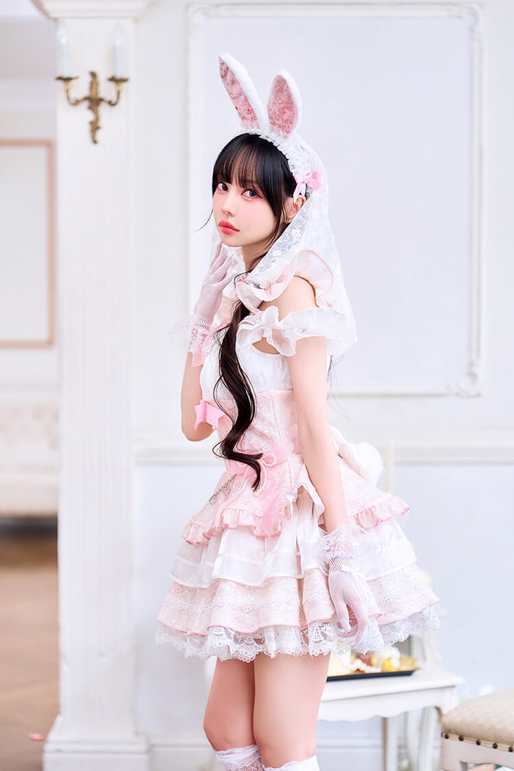 【予約-6月下旬頃より順次発送予定】【中村里砂着用】ブルームレースブライダルバニー《オリジナルコスプレ11点セット》【Malymoon/マリームーン】【CS26040】