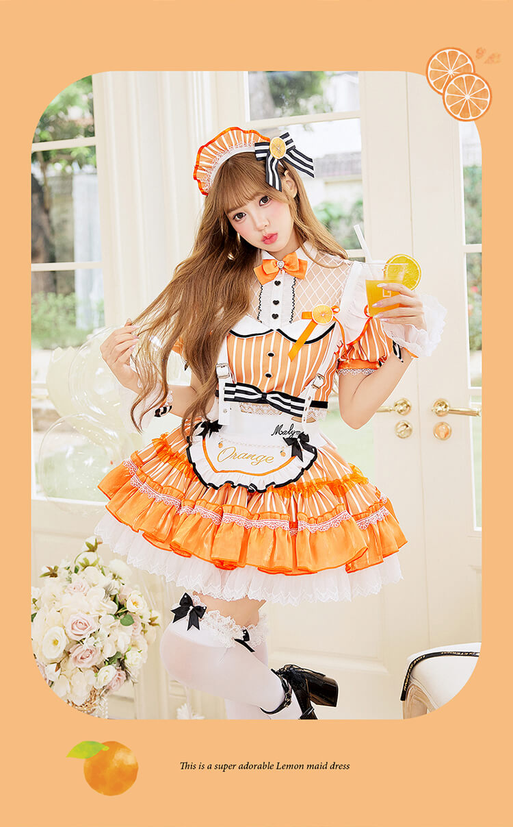 【即日発送】【IHJチケット付き】ジューシーポップフルーツメイド《ハロウィンコスプレ15点セット》【Malymoon/マリームーン】【CS26103-2】