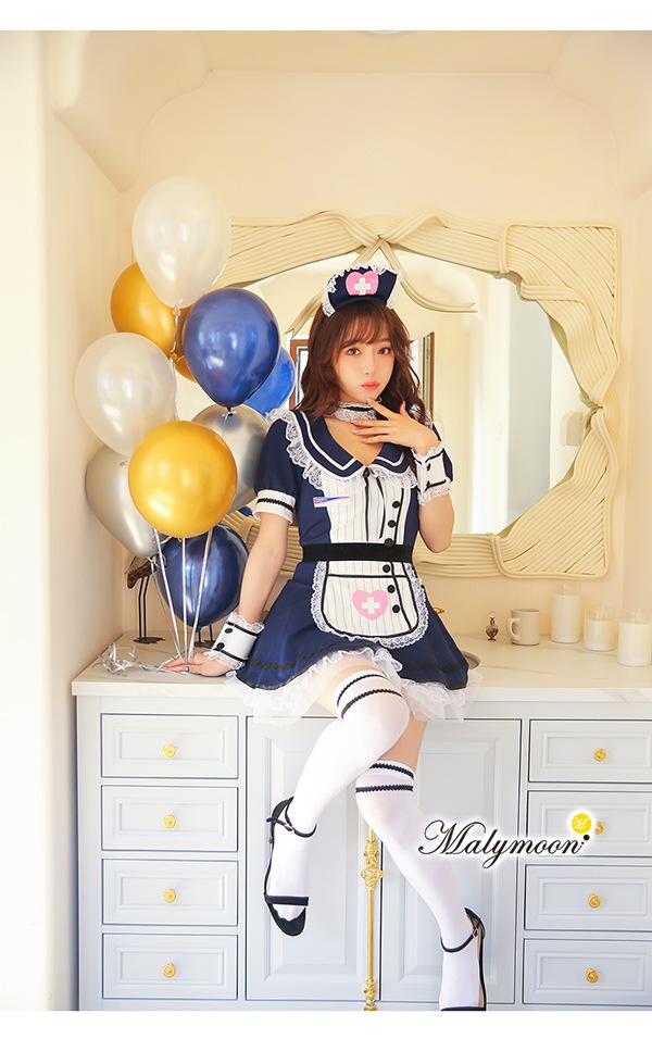 即日発送】ブルーナースコスチューム《ハロウィンコスプレ8点セット