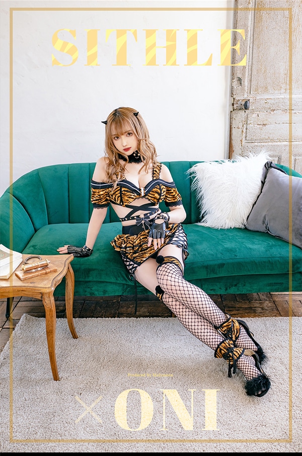 【即日発送】2カラータイト鬼コスチューム《ハロウィンコスプレ9点セット》【Malymoon/マリームーン】【9658】