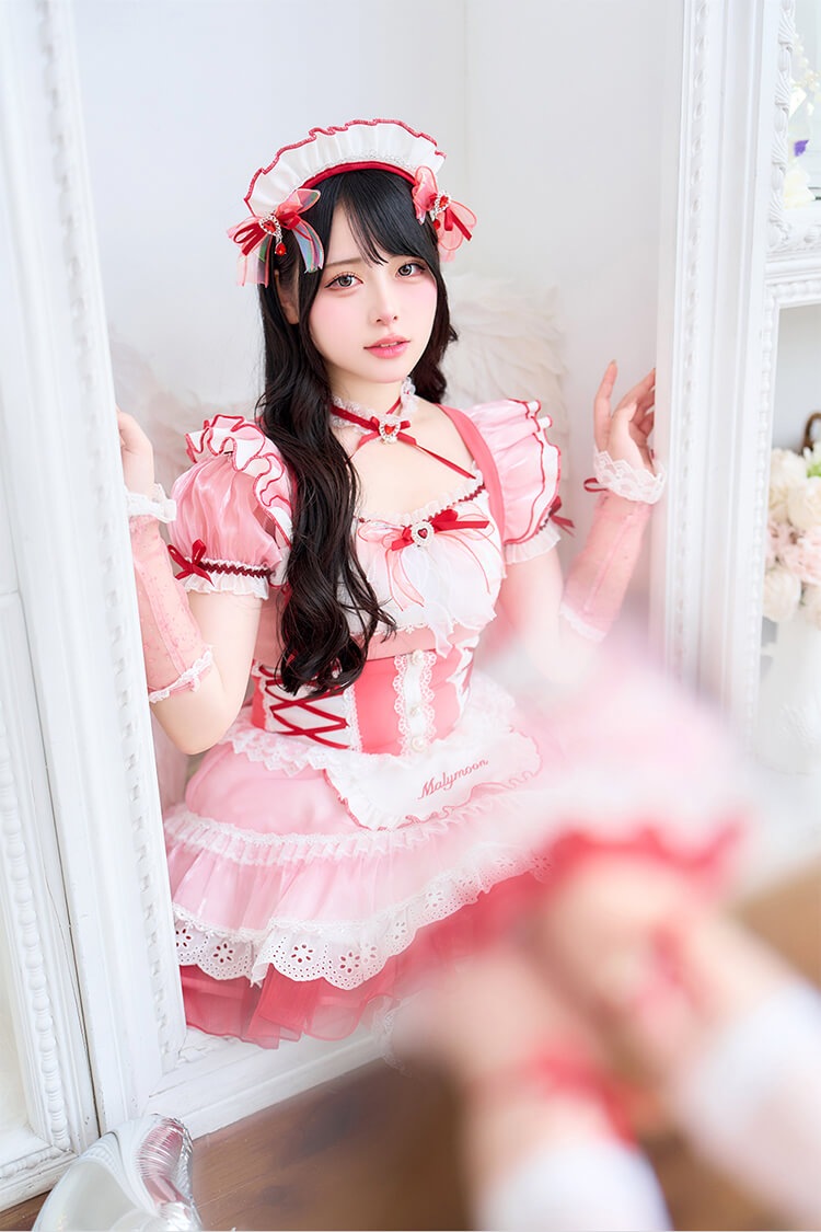 【即日発送】【Mumei着用】-魔法少女-トゥインクルシフォンキャンディメイド《ハロウィンコスプレ11点セット》【Malymoon/マリームーン】【CS25109-2】