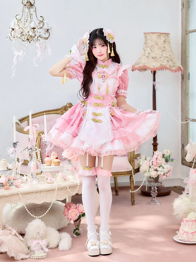 予約】【iLiFE!真守みゅう着用】-魔法少女-ミルキームーン麻雀チャイナ