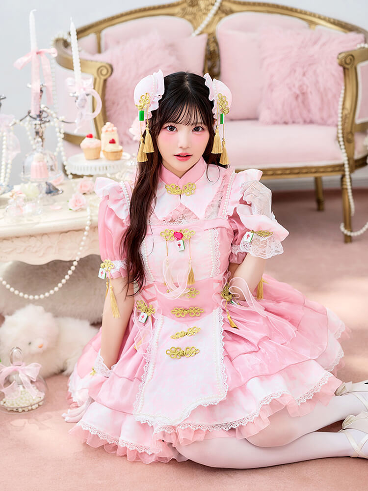 予約】【iLiFE!真守みゅう着用】-魔法少女-ミルキームーン麻雀チャイナ