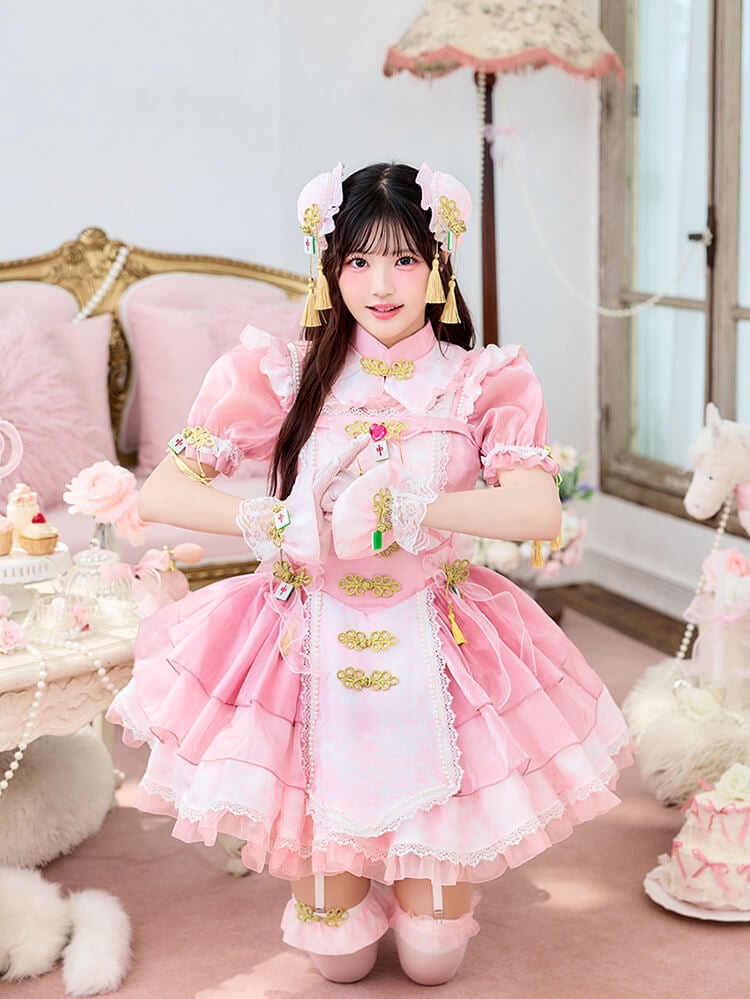 予約】【iLiFE!真守みゅう着用】-魔法少女-ミルキームーン麻雀チャイナ