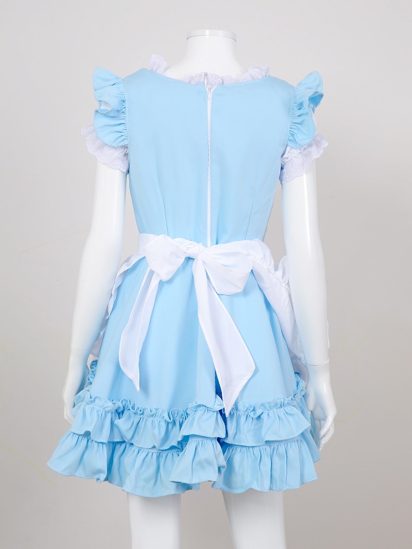 【取り寄せ】【レビュー投稿で白ニーハイプレゼント】完全受注オーダー高級メイド服《かわいいコスプレ8点セット》【odr8126】