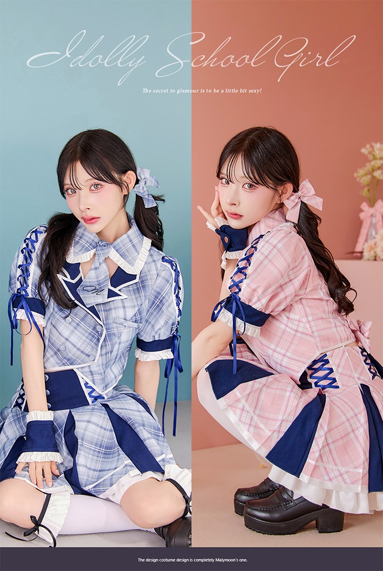 【即日発送】キャンディチェックアイドルブレザー《ハロウィンコスプレ8点セット》【Malymoon/マリームーン】【CS25115】