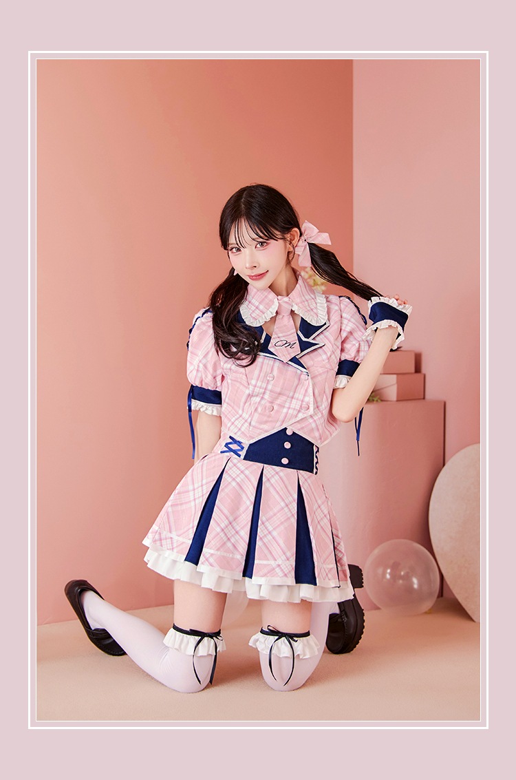 【即日発送】キャンディチェックアイドルブレザー《ハロウィンコスプレ8点セット》【Malymoon/マリームーン】【CS25115】